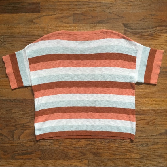 Madewell Striped Slightly Crop Knit Top Size S - Picture 6 of 6